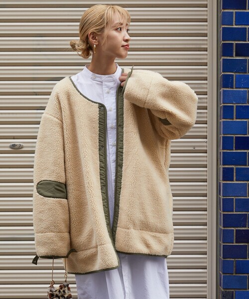 美品 Freada FREAK'S STORE ノーカラージャケット FREAK'S STORE（フリークスストア） ノーカラージャケット フリ