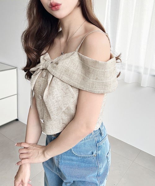 最終価格⭐︎OHGA リボン ツイード トップス CATEGORY TOPS | OHGA