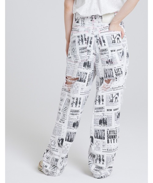 「Little sunny bite」 デニムパンツ SMALL ホワイト系その他 レディース_画像3