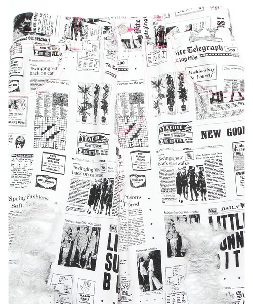 「Little sunny bite」 デニムパンツ SMALL ホワイト系その他 レディース_画像4