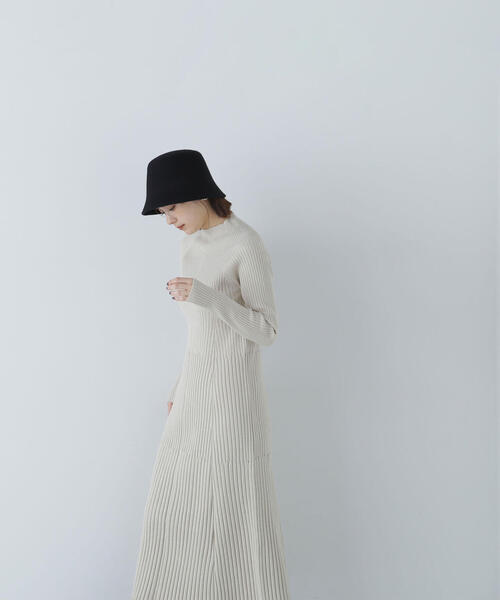 「NATURAL BEAUTY BASIC」 ニットワンピース MEDIUM ネイビー レディース_画像7