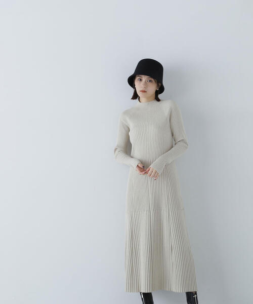 「NATURAL BEAUTY BASIC」 ニットワンピース MEDIUM ネイビー レディース_画像10