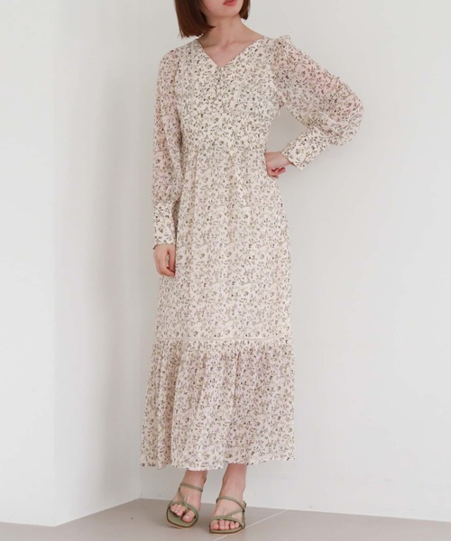 「archives」 長袖ワンピース MEDIUM アイボリー レディース_画像7