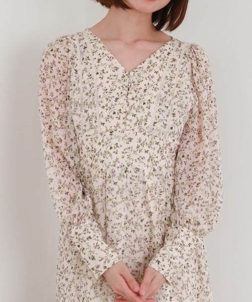 「archives」 長袖ワンピース MEDIUM アイボリー レディース_画像8