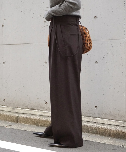 「AP STUDIO」 パンツ 36 ブラウン レディース_画像3