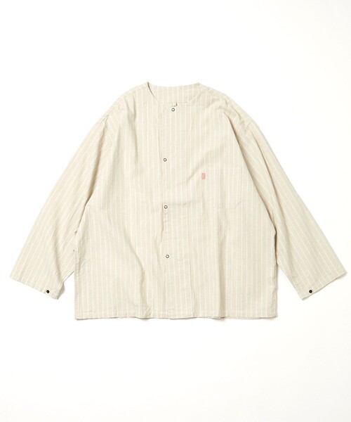 「HINSON」 長袖シャツ LARGE ブルー系その他 メンズ_画像5