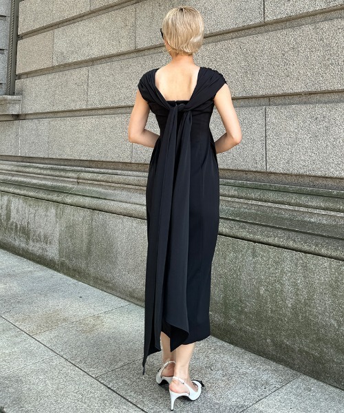 「JENNE」 ノースリーブワンピース LARGE ブラック レディースの画像