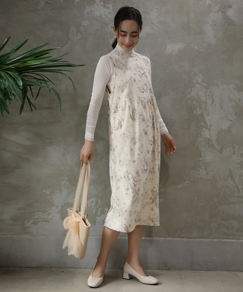 「aimoha」 ノースリーブワンピース SMALL ベージュ レディース_画像8