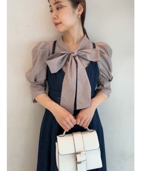 「SNIDEL」 半袖ブラウス ONE SIZE グレー レディース_画像5