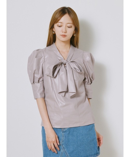 「SNIDEL」 半袖ブラウス ONE SIZE グレー レディース_画像7