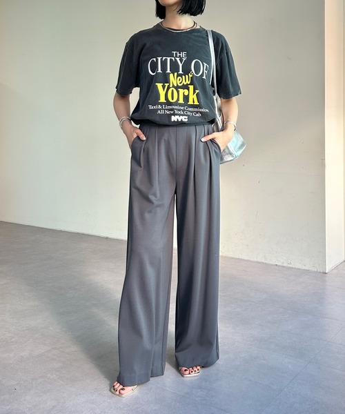 「SHENERY」 イージーパンツ 36 ブラウン レディース_画像5