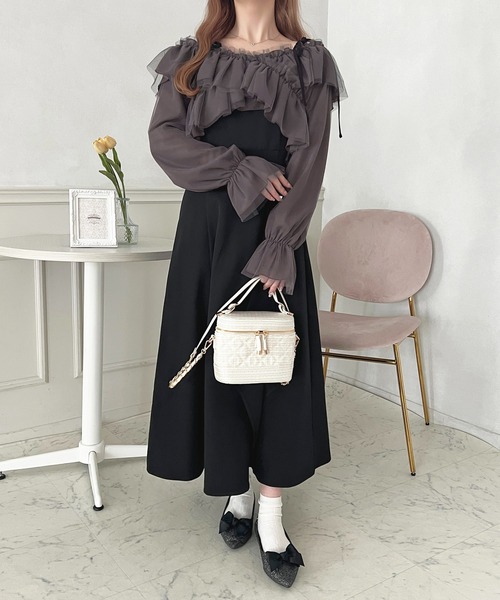 「apres jour」 長袖ブラウス X-LARGE チャコールグレー レディース_画像8