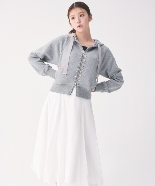 CELFORD フロントビシューフーディー UVカット】【洗える】フロントビシューフーディー(パーカー)｜TOPS