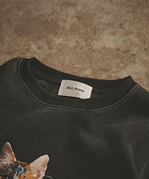 「ALL RUNS」 スウェットカットソー M レッド メンズ_画像2