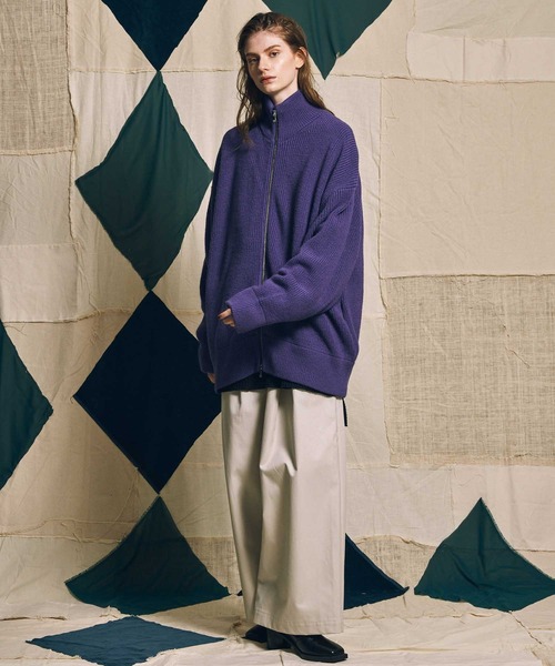 「MAISON SPECIAL」 ニットカーディガン 2 パープル メンズ_画像10
