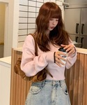 「titivate」 長袖ニット M ライトピ...の詳細画像4