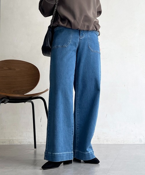 un dix cors（アンディコール） ワイドパンツ パンツ ストレートデニム