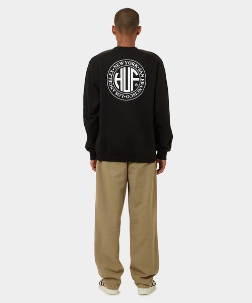 「HUF」 スウェットカットソー X-SMALL アッシュグレー メンズの画像