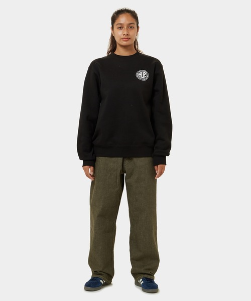「HUF」 スウェットカットソー X-SMALL アッシュグレー メンズの画像