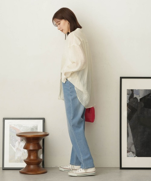 「NANO universe」 デニムパンツ S ブルー レディース_画像6