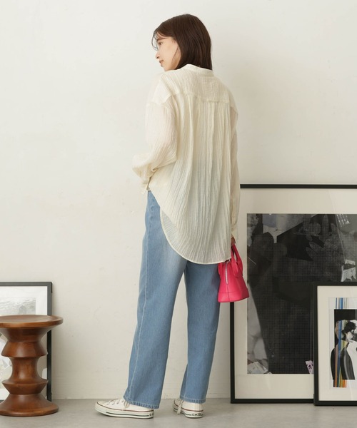 「NANO universe」 デニムパンツ S ブルー レディース_画像7