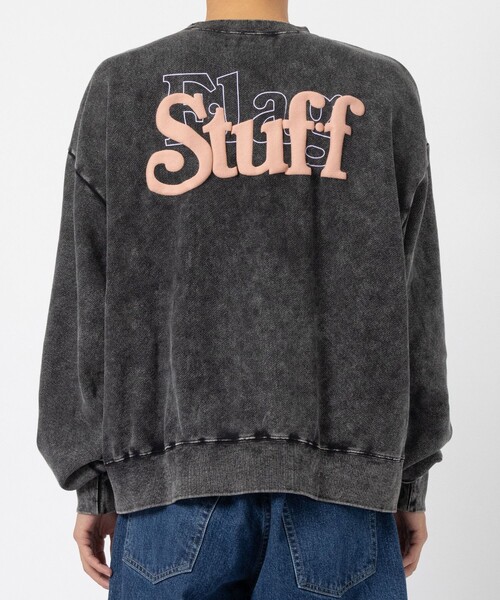 「F-LAGSTUF-F」 スウェットカットソー L レッド メンズ_画像3