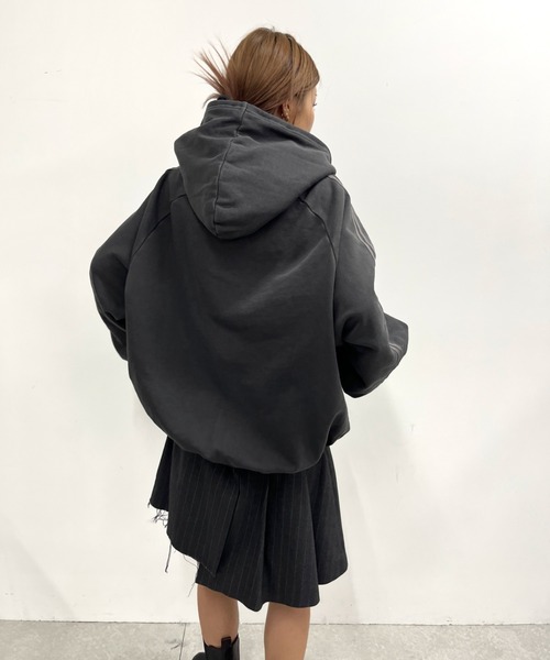 「WHO'S WHO gallery」 ジップアップパーカー FREE ネイビー レディース_画像6