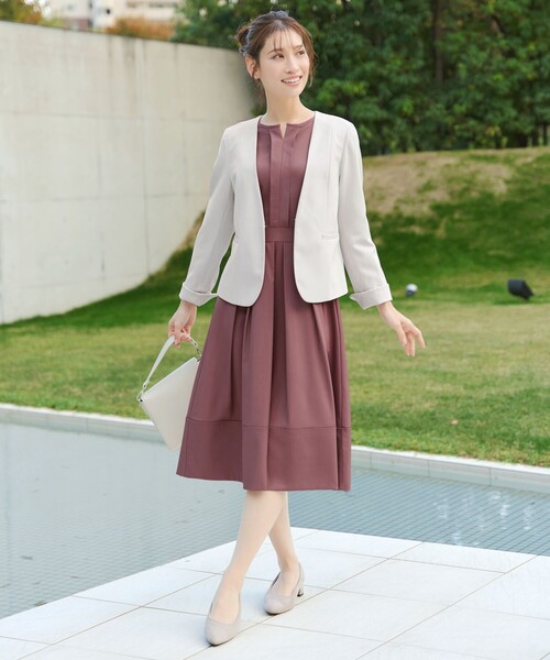 「Tiaclasse」 長袖ワンピース 15号 ブルー レディース_画像9