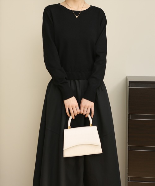 「MAISON DE THERESE」 長袖ワンピース FREE ブラック レディース_画像4