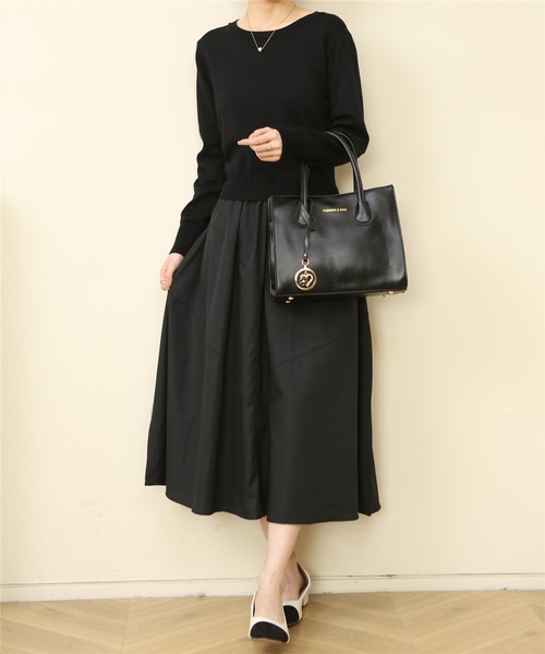 「MAISON DE THERESE」 長袖ワンピース FREE ブラック レディース_画像5