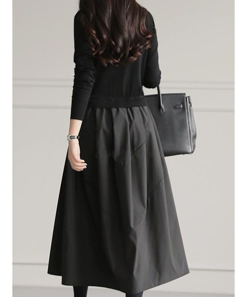 「MAISON DE THERESE」 長袖ワンピース FREE ブラック レディース_画像9