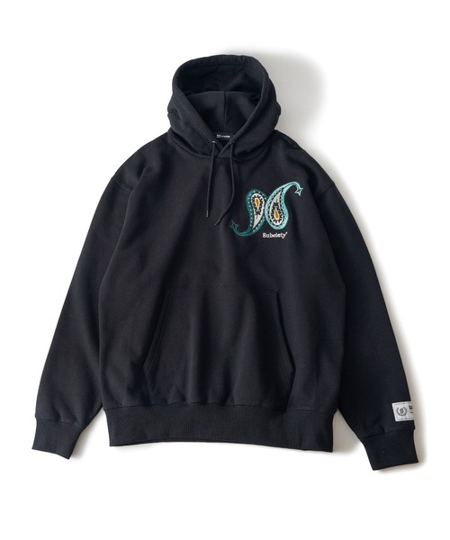 「Subciety」 プルオーバーパーカー X-LARGE ブラック メンズの画像