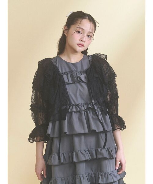 merry jenny（メリージェニー） カーディガン floral sheer bolero
