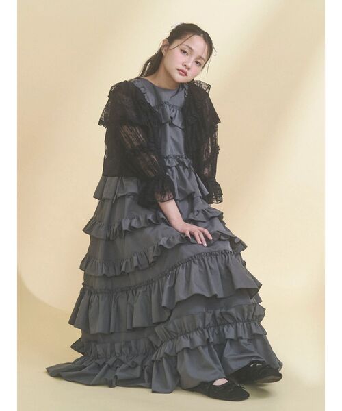 merry jenny（メリージェニー） カーディガン floral sheer bolero