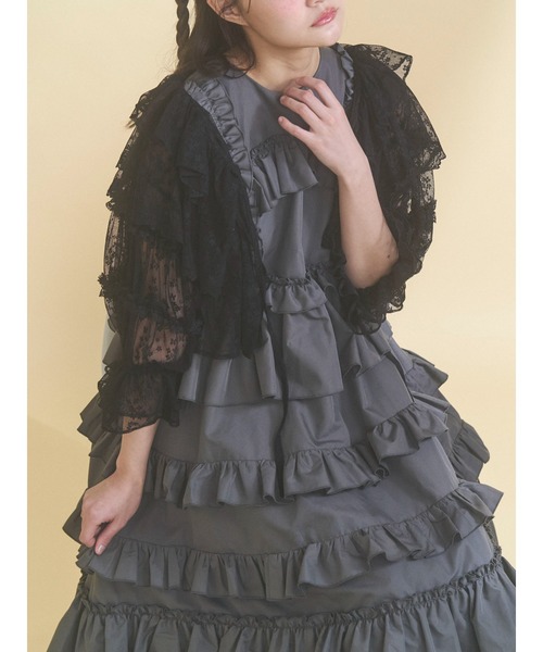merry jenny（メリージェニー） カーディガン floral sheer bolero