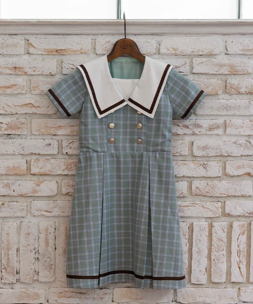 axes femme（アクシーズ ファム） ワンピース WボタンチェックOP