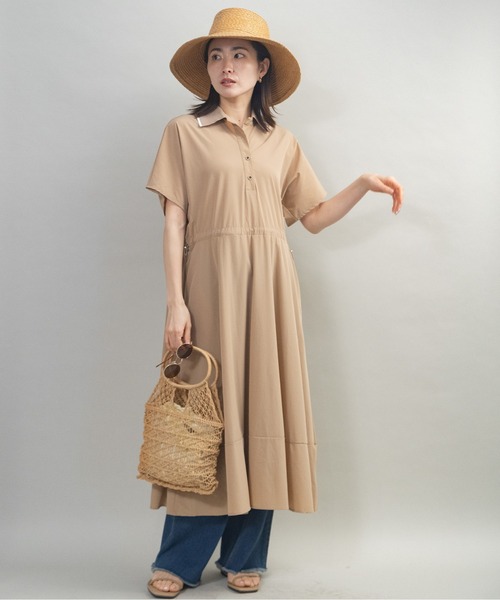 【美品】ポロラルフローレン ティアードシャツワンピース 半袖マキシ丈 ベージュ ワンピース 半袖 ポロ シャツワンピース : ZOZOTOWN Yahoo!店 - 通販