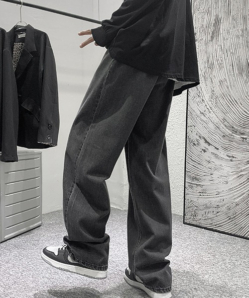 「Shoowtime」 デニムパンツ LARGE ブラック メンズ_画像8