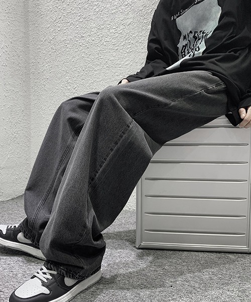 「Shoowtime」 デニムパンツ LARGE ブラック メンズ_画像9