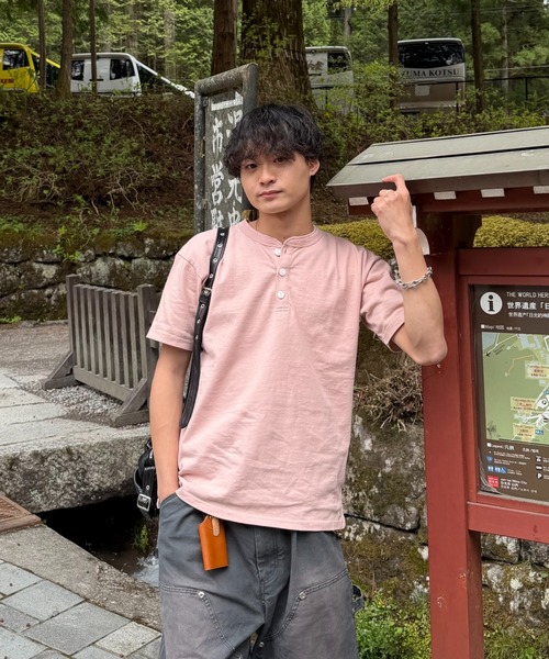 ヘンリーネック tシャツ 「インフルエンサー みずきちセレクト」USA