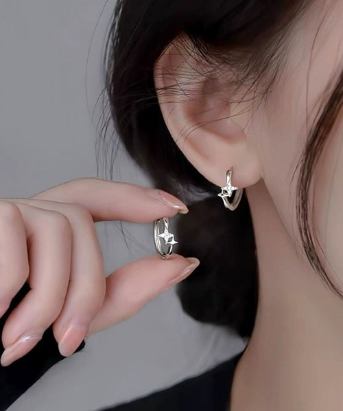 ALMO ピアス 「456844」ダブルスターフープピアス(RO) メンズ