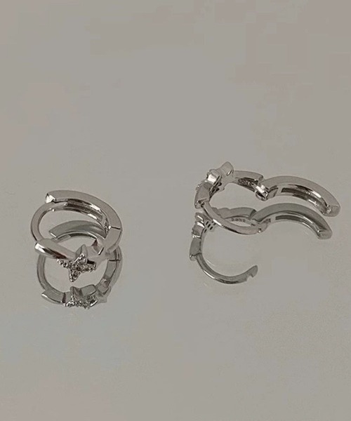 ALMO ピアス 「456844」ダブルスターフープピアス(RO) メンズ