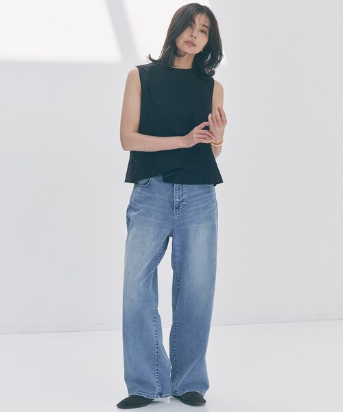 「UNFILO」 デニムパンツ MEDIUM ネイビー レディース_画像2