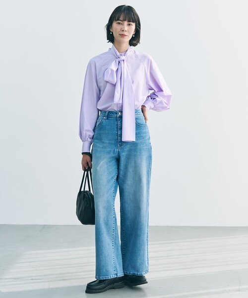 「UNFILO」 デニムパンツ MEDIUM ネイビー レディース_画像3