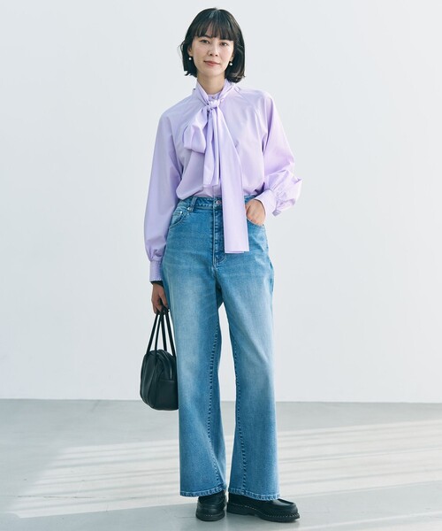 「UNFILO」 デニムパンツ MEDIUM ネイビー レディース_画像4