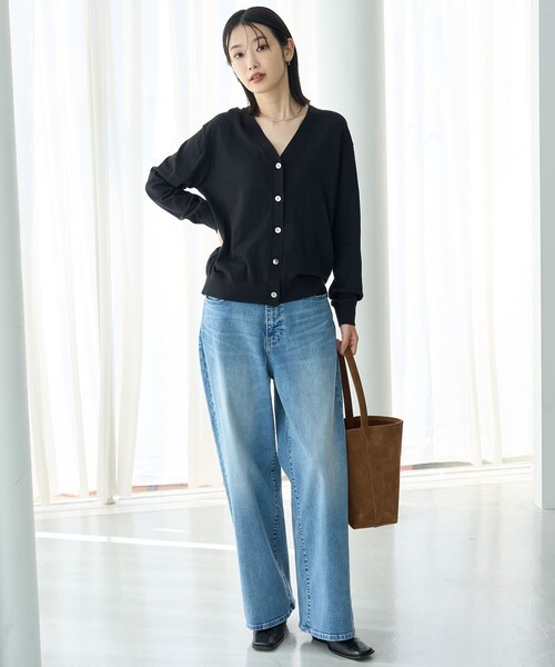 「UNFILO」 デニムパンツ MEDIUM ネイビー レディース_画像8