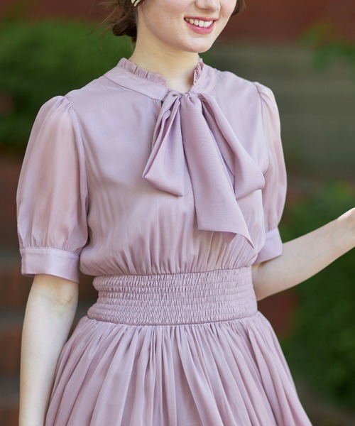 「tocco closet」 半袖ワンピース M アイボリー レディース_画像2