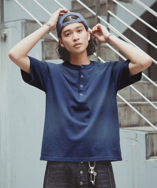 RAGEBLUE（レイジブルー） ヘンリーネック tシャツ SPRAY FEED HENLEY