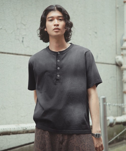 RAGEBLUE（レイジブルー） ヘンリーネック tシャツ SPRAY FEED HENLEY