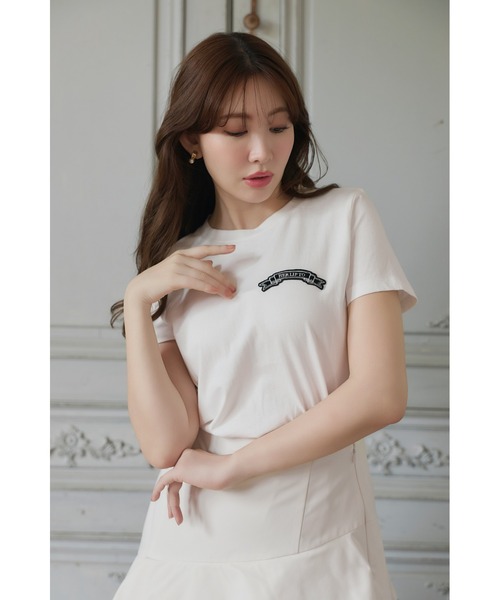tシャツ HLT Bow-Embroidered Tee レディースの画像